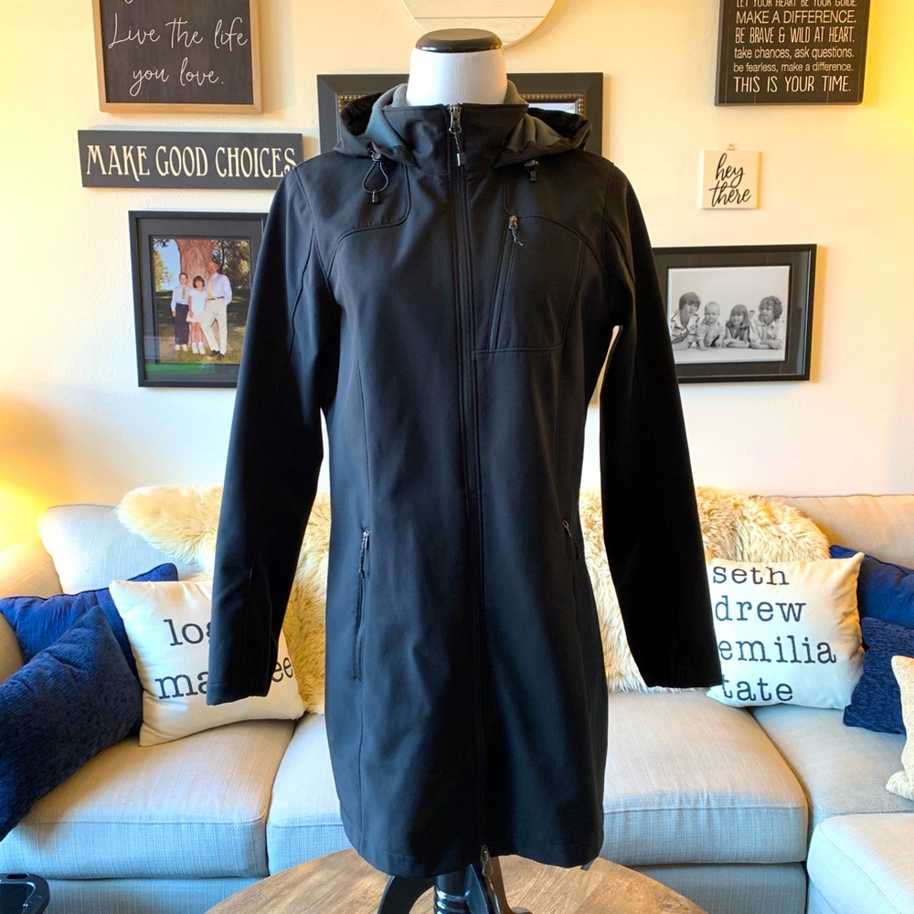Eddie Bauer ‘Rocky Pass’ Black Rain/Trench Coat